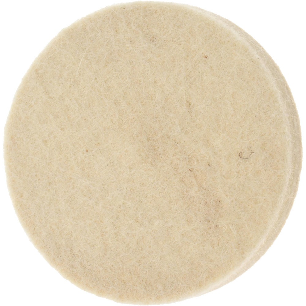 Unmounted Polishing Buffing Wheel: 2" Dia, 1/4" Thick, 1/4" Arbor Hole Dia