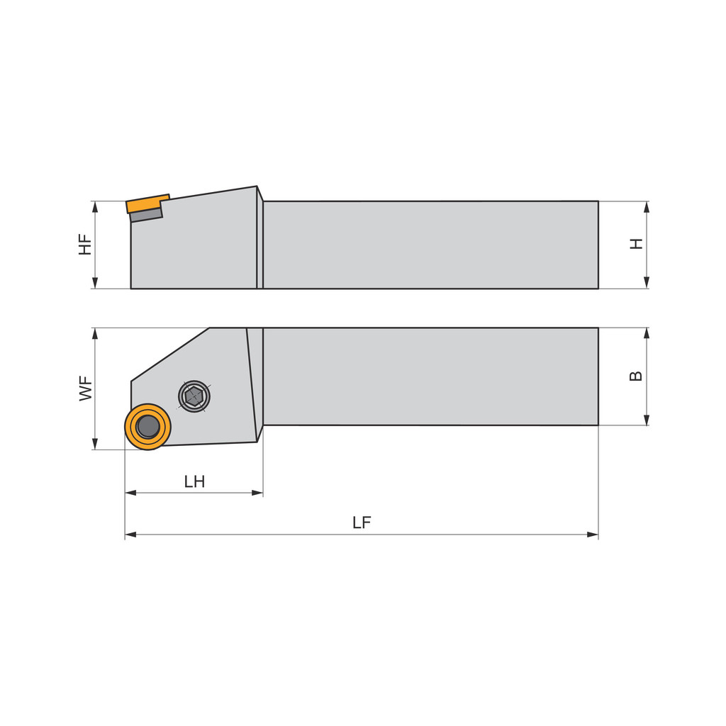 Dormer Pramet Indexable Turning Toolholder: PRSNL4040S19, Lever - 40.00 x 40.00 mm Shank, 250.0000 mm OAL | Part #8281358