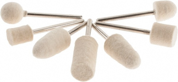 Value Collection 516095 7 Piece, 1/8" Shank Diam, Wool Felt Bob Set Image