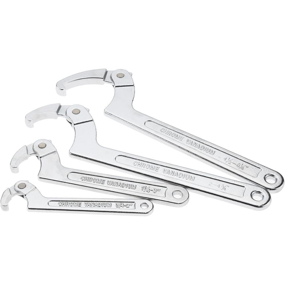 Pro America Kal Tool Adjustable Hook Spanner Wrench Set 3/4 – 4-3