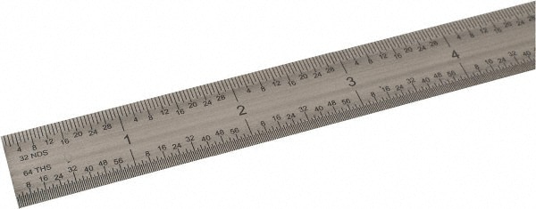 1 mm INSIZE 7110-600 Steel Rule Graduation 1//64 1//16 1//32 24//600 mm 0.5 mm