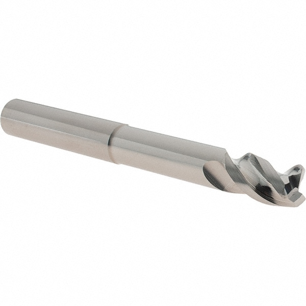 Iscar 5622938 Corner Radius End Mill: 1/2" Dia, 3/4" LOC, 0.06" Radius, 3 Flutes, Solid Carbide 