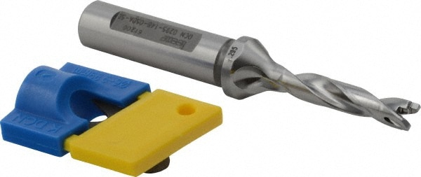 Iscar 3202947 Replaceable Tip Drill: 0.295 to 0.311 Drill Dia, 1.48" Max Depth, 0.5 Weldon Flat Shank Image