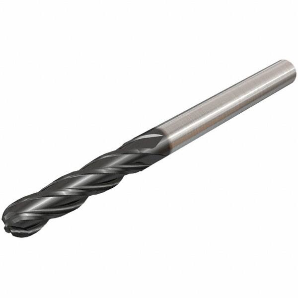 Iscar 5620368 Ball End Mill: 0.313" Dia, 0.813" LOC, 4 Flute, Solid Carbide 