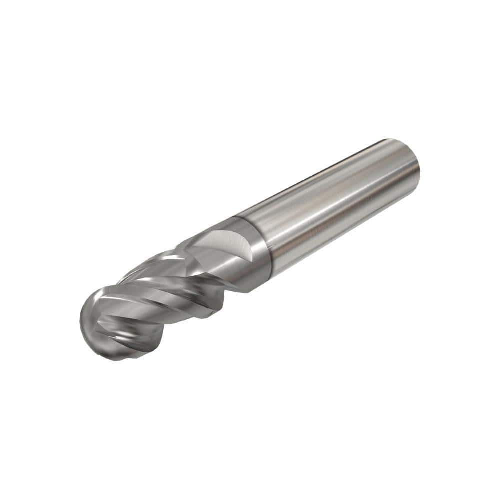 Iscar 5620981 Ball End Mill: 0.188" Dia, 0.25" LOC, 3 Flute, Solid Carbide 