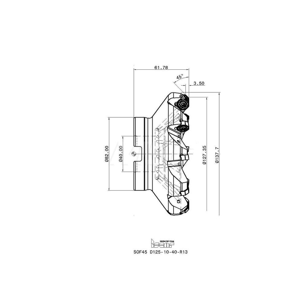 Iscar Mm Cut Diam Mm Arbor Hole Mm Max Depth Of Cut Indexable Chamfer Angle