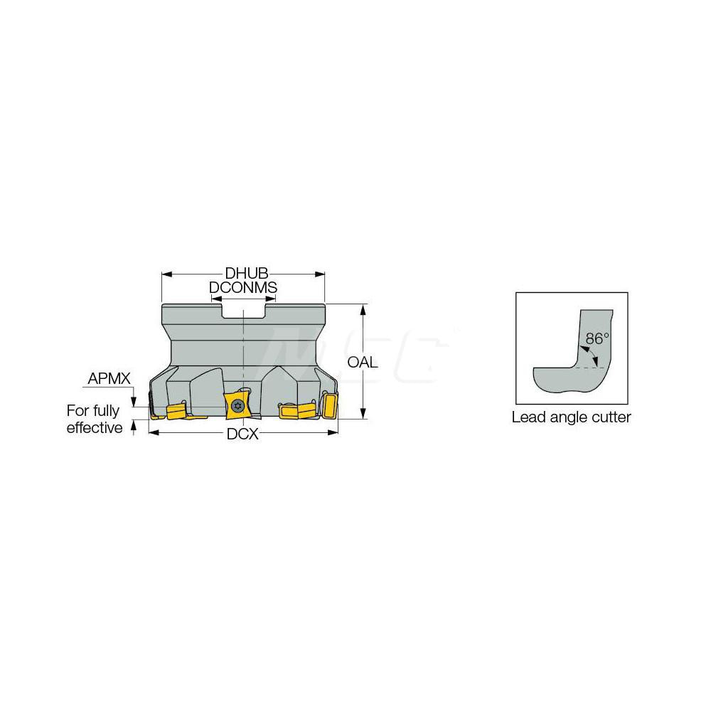 Iscar Mm Cut Diam Mm Arbor Hole Mm Max Depth Of Cut Indexable Chamfer Angle Face