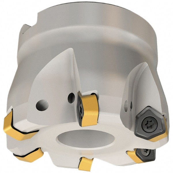 Iscar 3105552 Indexable High-Feed Face Mill: 1.11 to 1.5" Cut Dia, 0.5" Arbor Hole Image