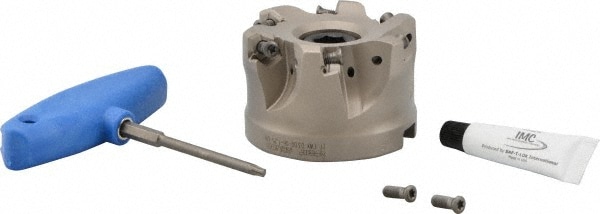 Iscar 3105248 Indexable High-Feed Face Mill: 2.37 to 3" Cut Dia, 1.25" Arbor Hole Image