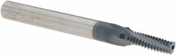 Iscar 5605096 Helical Flute Thread Mill: Internal, 3 Flute, 1/4" Shank Dia, Solid Carbide Image