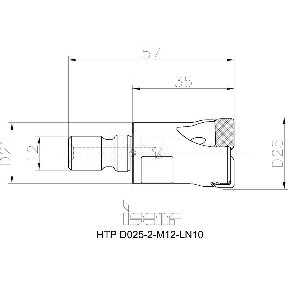 Iscar 25mm Cut Diam, 3mm Max Depth of Cut, Indexable Plunge End Mill