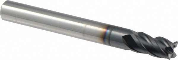 Iscar 5623105 Square End Mill: 7/32 Dia, 3/8 LOC, 7/32 Shank Dia, 2 OAL, 4 Flutes, Solid Carbide 