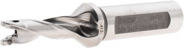 Iscar 3202453 Replaceable Tip Drill: 0.413 to 0.429 Drill Dia, 1.24" Max Depth, 0.625 Weldon Flat Shank Image