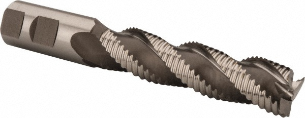 Hertel 91192302 Square End Mill: 1 Dia, 4 LOC, 1 Shank Dia, 6-1/2 OAL, 3 Flutes, Cobalt Image