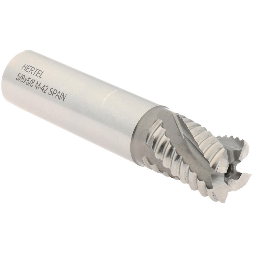 Hertel 91192450 Square End Mill: 5/8 Dia, 3/4 LOC, 5/8 Shank Dia, 2-7/8 OAL, 4 Flutes, Cobalt Image