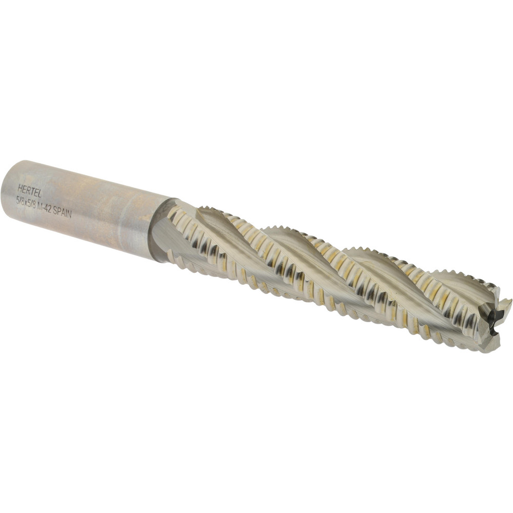 Hertel 91192468 Square End Mill: 5/8 Dia, 3-1/8 LOC, 5/8 Shank Dia, 5-1/4 OAL, 4 Flutes, Cobalt Image