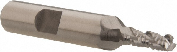 Hertel 91192500 Square End Mill: 3/16 Dia, 1/2 LOC, 3/8 Shank Dia, 2-3/8 OAL, 3 Flutes, Cobalt Image