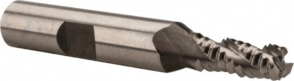 Hertel 91192518 Square End Mill: 1/4 Dia, 5/8 LOC, 3/8 Shank Dia, 2-7/16 OAL, 3 Flutes, Cobalt Image