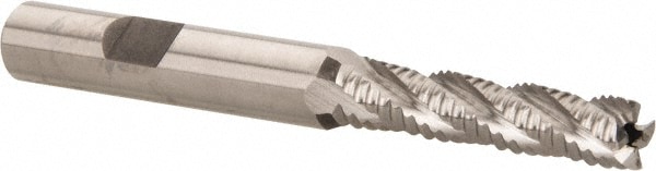 Hertel 91192567 Square End Mill: 5/16 Dia, 1-3/8 LOC, 3/8 Shank Dia, 3-3/8 OAL, 4 Flutes, Cobalt Image