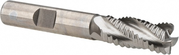 Hertel 91192583 Square End Mill: 7/16 Dia, 1 LOC, 3/8 Shank Dia, 2-11/16 OAL, 4 Flutes, Cobalt Image