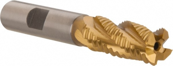 Hertel 91192724 Square End Mill: 9/16 Dia, 1-3/8 LOC, 1/2 Shank Dia, 3-3/8 OAL, 4 Flutes, Cobalt Image