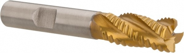 Hertel 91193128 Square End Mill: 7/16 Dia, 1 LOC, 3/8 Shank Dia, 2-11/16 OAL, 4 Flutes, Cobalt Image