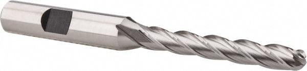 Hertel E299914035 Ball End Mill: 0.25" Dia, 1.75" LOC, 4 Flute, Cobalt Image