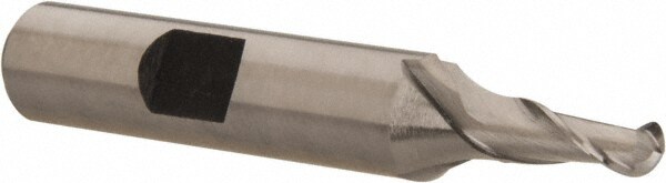 Hertel E2110012 Ball End Mill: 0.1875" Dia, 0.5" LOC, 2 Flute, Cobalt Image