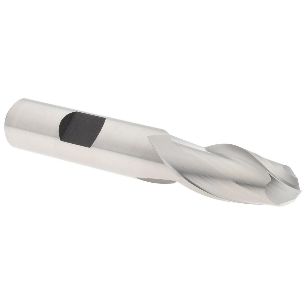 Hertel E2110032 Ball End Mill: 0.5" Dia, 1" LOC, 2 Flute, Cobalt Image