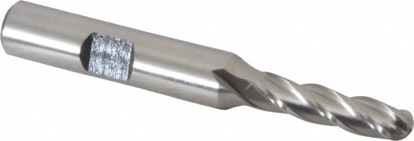 Hertel E299914074 Ball End Mill: 0.25" Dia, 1" LOC, 4 Flute, Cobalt Image