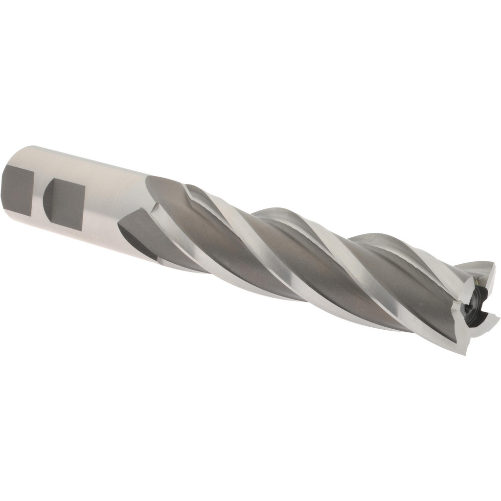 Hertel E2034056 Square End Mill: 7/8 Dia, 3-1/2 LOC, 7/8 Shank Dia, 5-3/4 OAL, 4 Flutes, Cobalt Image