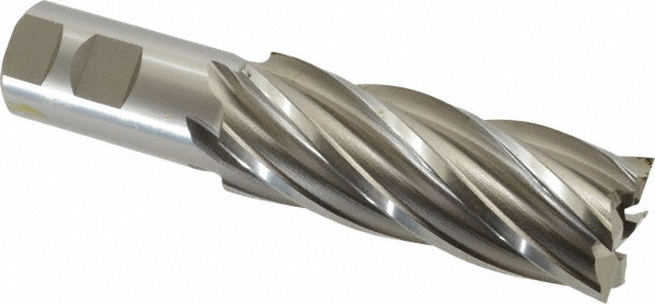 Hertel E2035132 Square End Mill: 1-1/2 Dia, 4 LOC, 1-1/4 Shank Dia, 6-1/2 OAL, 6 Flutes, Cobalt Image