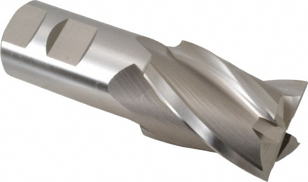 Hertel E2039132 Square End Mill: 1-1/2 Dia, 2 LOC, 1-1/4 Shank Dia, 4-1/2 OAL, 4 Flutes, Cobalt Image