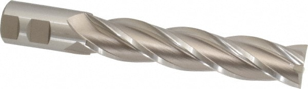 Hertel E2041116 Square End Mill: 1-1/4 Dia, 6 LOC, 1-1/4 Shank Dia, 8-1/2 OAL, 4 Flutes, Cobalt Image