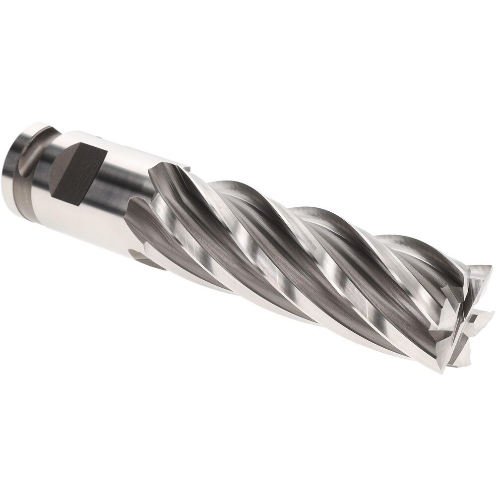 Hertel E4162902 Square End Mill: 2" Dia, 6 Flutes, 6" LOC, Cobalt, 30 ° Helix Image