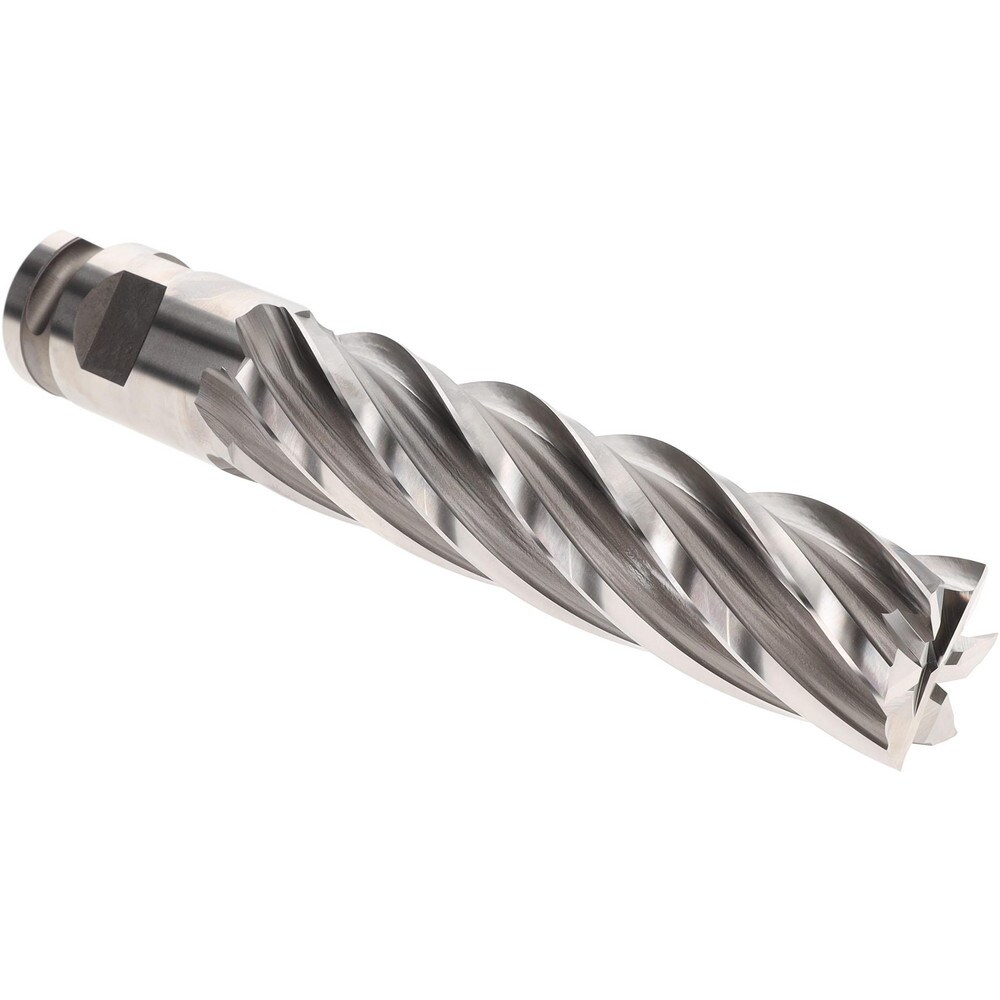 Hertel E4175200 Square End Mill: 2" Dia, 6 Flutes, 8" LOC, Cobalt, 30 ° Helix Image