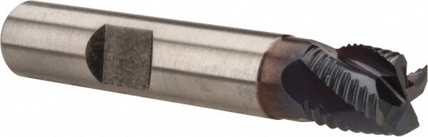 Hertel 91196584 Square End Mill: 3/8 Dia, 3/8 LOC, 3/8 Shank Dia, 2-5/32 OAL, 4 Flutes, Cobalt Image