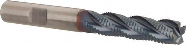 Hertel 91196592 Square End Mill: 3/8 Dia, 1-1/2 LOC, 3/8 Shank Dia, 3-1/4 OAL, 4 Flutes, Cobalt Image