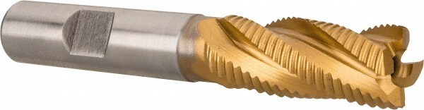 Hertel 91196881 Square End Mill: 9/16 Dia, 1-3/8 LOC, 1/2 Shank Dia, 3-3/8 OAL, 4 Flutes, Cobalt Image