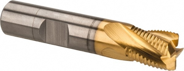 Hertel 91197046 Square End Mill: 1/2 Dia, 1/2 LOC, 1/2 Shank Dia, 2-1/2 OAL, 4 Flutes, Cobalt Image