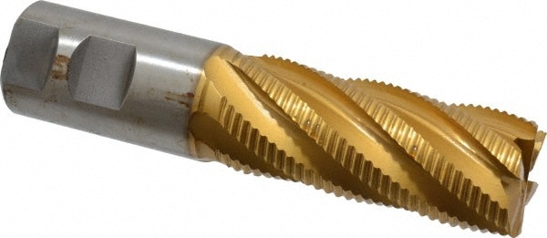 Hertel 91197111 Square End Mill: 1-1/4 Dia, 3 LOC, 1-1/4 Shank Dia, 5-1/2 OAL, 6 Flutes, Cobalt Image