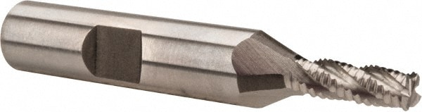 Hertel 91197210 Square End Mill: 3/16 Dia, 1/2 LOC, 3/8 Shank Dia, 2-3/8 OAL, 4 Flutes, Cobalt Image