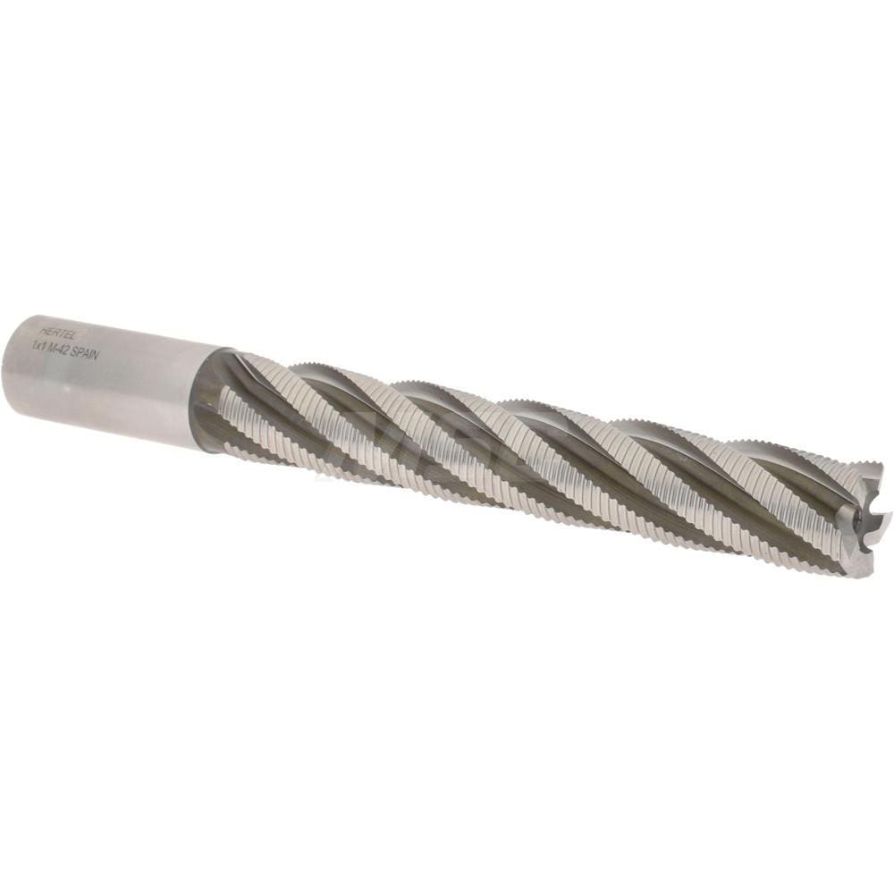 Hertel 91197244 Square End Mill: 1 Dia, 6 LOC, 1 Shank Dia, 8-1/2 OAL, 5 Flutes, Cobalt Image