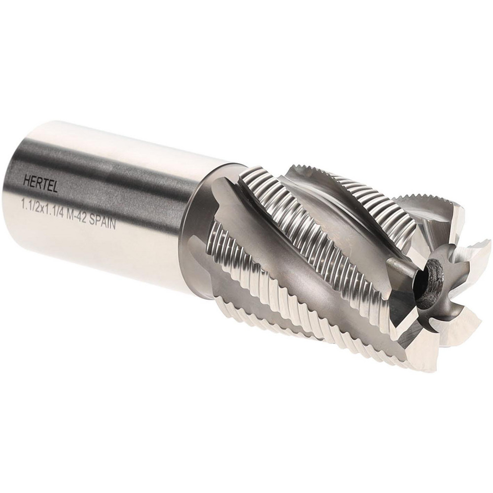 Hertel 91197293 Square End Mill: 1-1/2" Dia, 6 Flutes, 2" LOC, Cobalt, 30 &deg; Helix Image