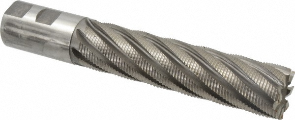 Hertel 91197343 Square End Mill: 2 Dia, 8 LOC, 2 Shank Dia, 11-3/4 OAL, 8 Flutes, Cobalt Image