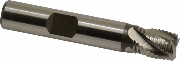 Hertel 91197350 Square End Mill: 3/8 Dia, 3/8 LOC, 3/8 Shank Dia, 2-5/32 OAL, 4 Flutes, Cobalt Image