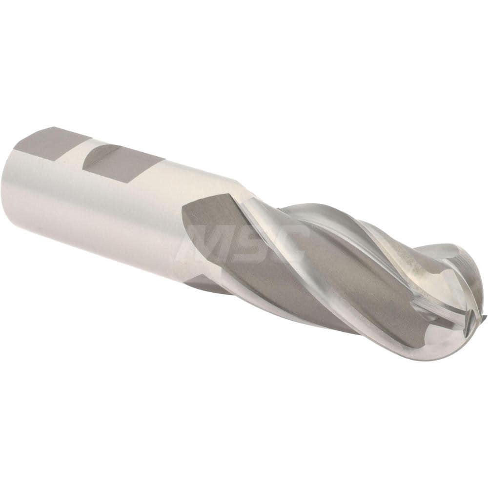 Hertel GG020056 Ball End Mill: 0.875" Dia, 1.875" LOC, 4 Flute, High Speed Steel Image