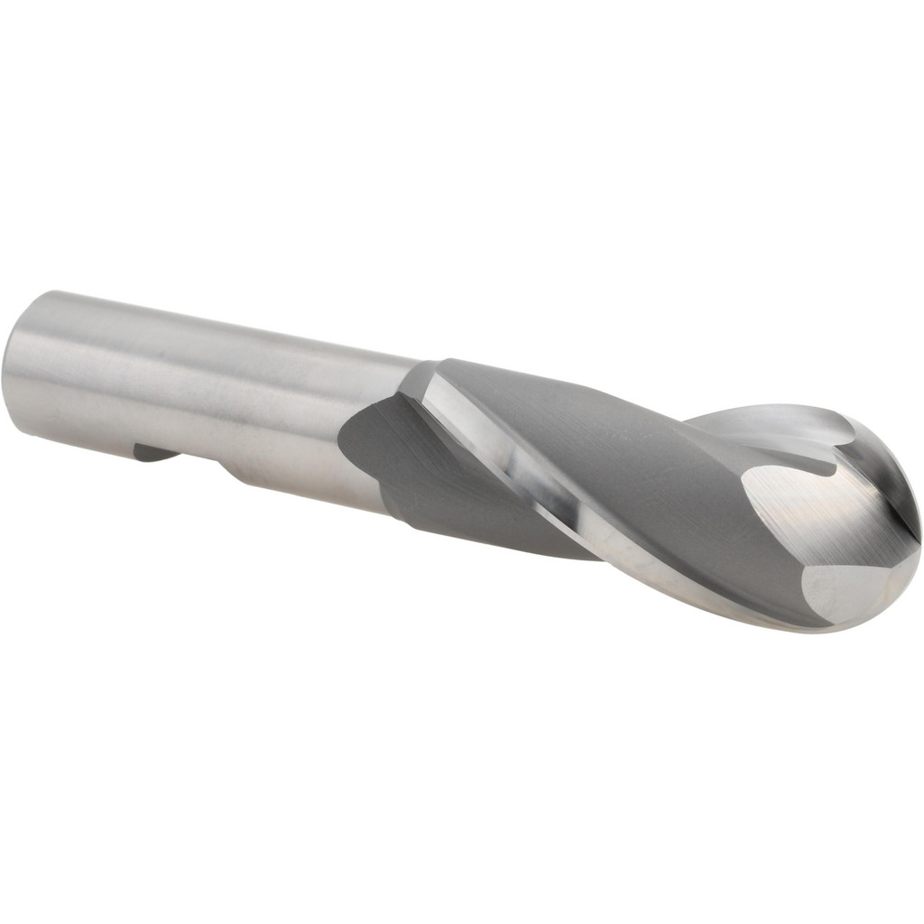 Hertel GG99914215 Ball End Mill: 1" Dia, 2.25" LOC, 2 Flute, High Speed Steel Image