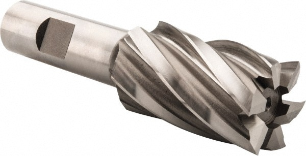 Hertel GG99914135 Square End Mill: 1-3/16 Dia, 2 LOC, 3/4 Shank Dia, 4-1/4 OAL, 6 Flutes, High Speed Steel Image