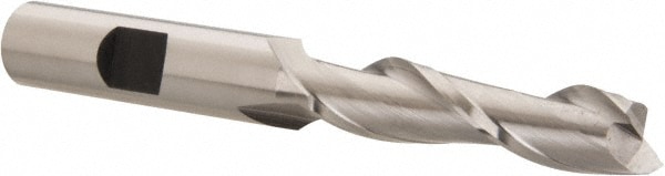 Hertel E2080022 Square End Mill: 11/32 Dia, 1-1/2 LOC, 3/8 Shank Dia, 3-1/4 OAL, 2 Flutes, Cobalt Image